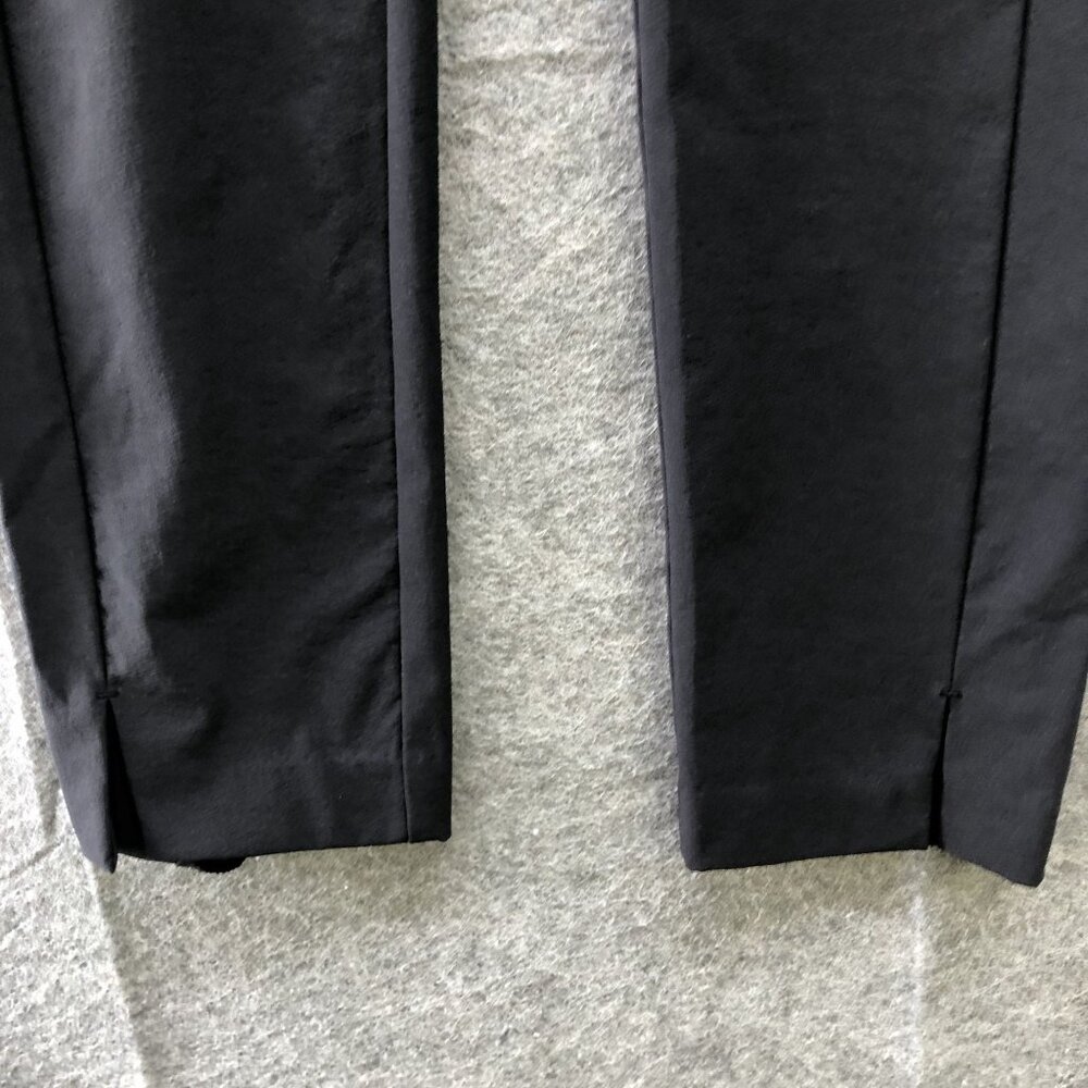Athleta Black Ankle Pants Womens Size 4 Mid Rise Split Hems Slim Dress Pant - Picture 4 of 9